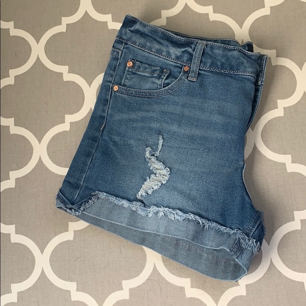 Celebrity Pink Distressed Shorts